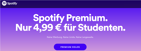 Spotify Premium für Studenten